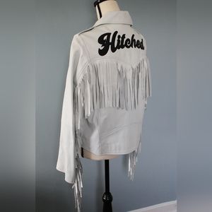 NWT Nasty Gal Bridal Fringe Leather Jacket